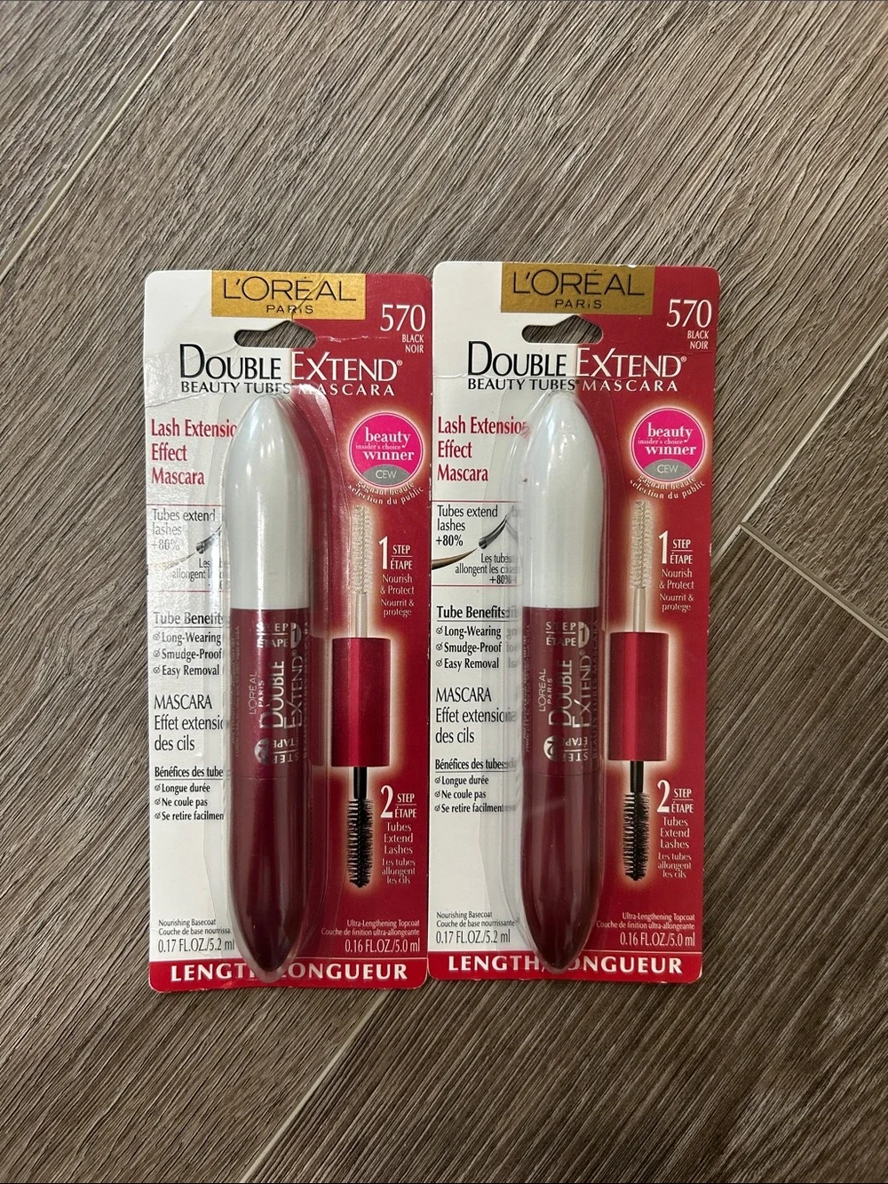 2X L'Oréal Double Extend Mascara 570 Black 🦋 FIRM PRICE 🦋